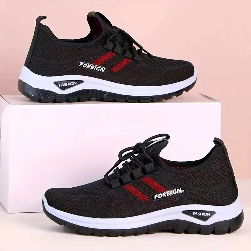 Women's Breathable Mesh Walking Sneakers - Lightweight Casual Comfort Shoes