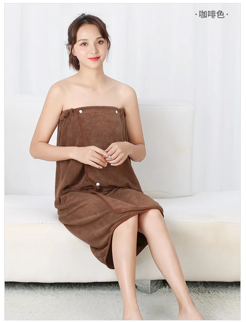 Women's Versatile Microfiber Bath Wrap - Premium Soft Handmade Towel for Spa, Salon, Sauna & Home