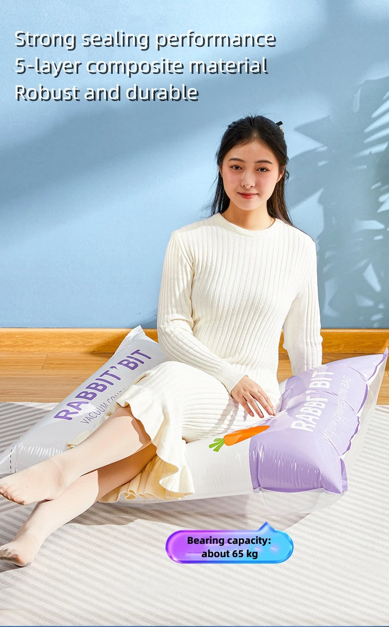 PEISI Vacuum Storage Bags for Clothes – Reusable Space-Saving Compression Bags with Hand Pump | Travel & Home Organizer | S/M/L/XL