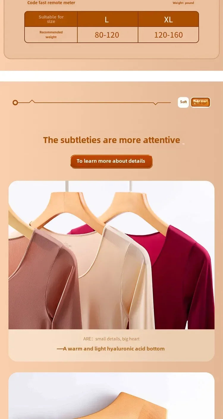 Women's Winter Warmth: 2PCS Underwear Thermal Essentials Set.