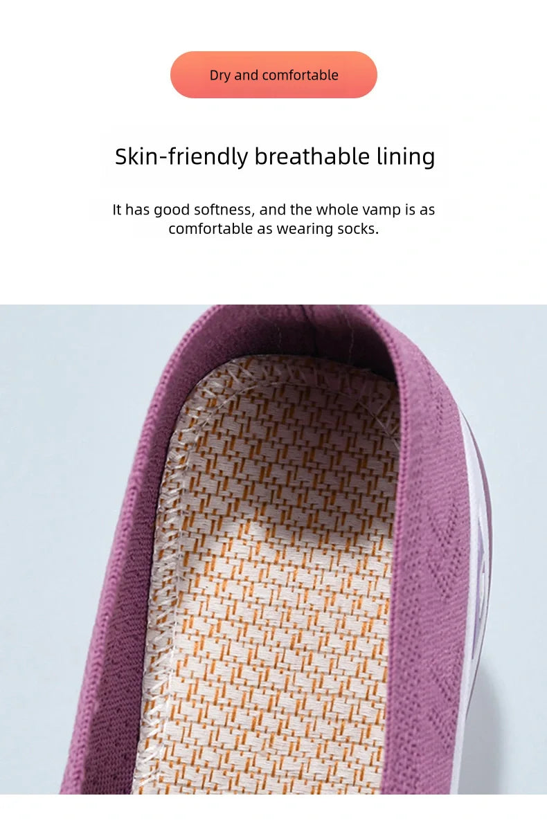 Women's Breathable Mesh Slip-On Sneakers – Lightweight Casual Walking Shoes with Soft Sole & Cutout Design