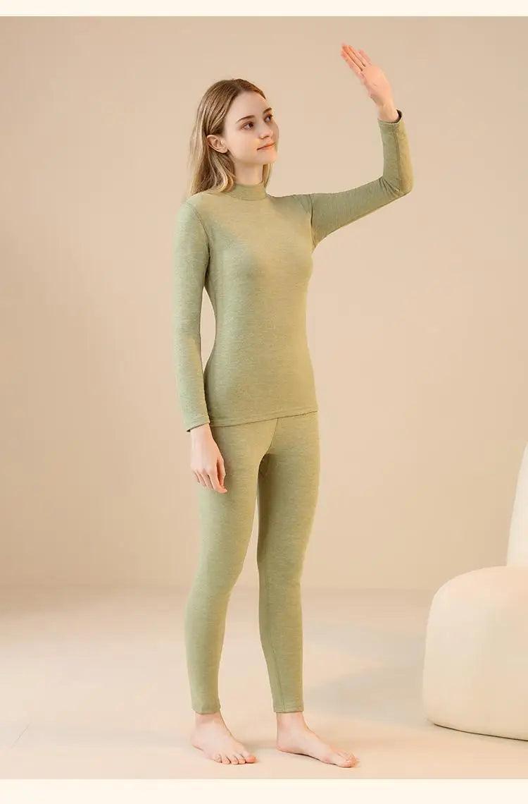 Unisex Premium Thermal Underwear Set - Cashmere Silk Winter Base Layer for Men & Women