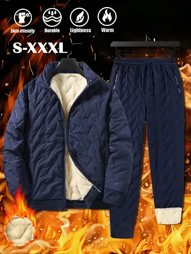 Men's Winter Tracksuit Set - Insulated Jacket & Pants | Warm Athletic Suit