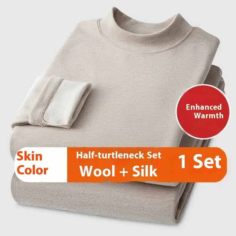 Unisex Premium Thermal Underwear Set - Cashmere Silk Winter Base Layer for Men & Women