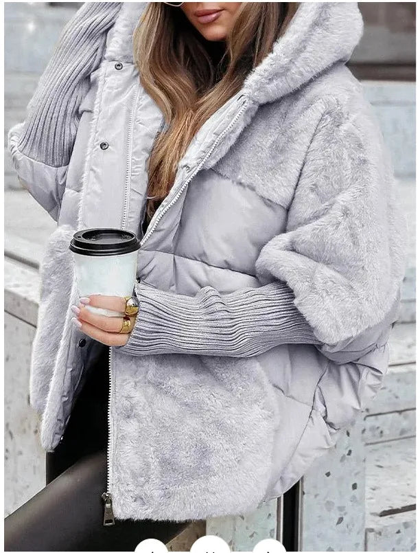 Women's 2024 Loose Hooded Down Jacket-Cozy & Stylish Winter Essential