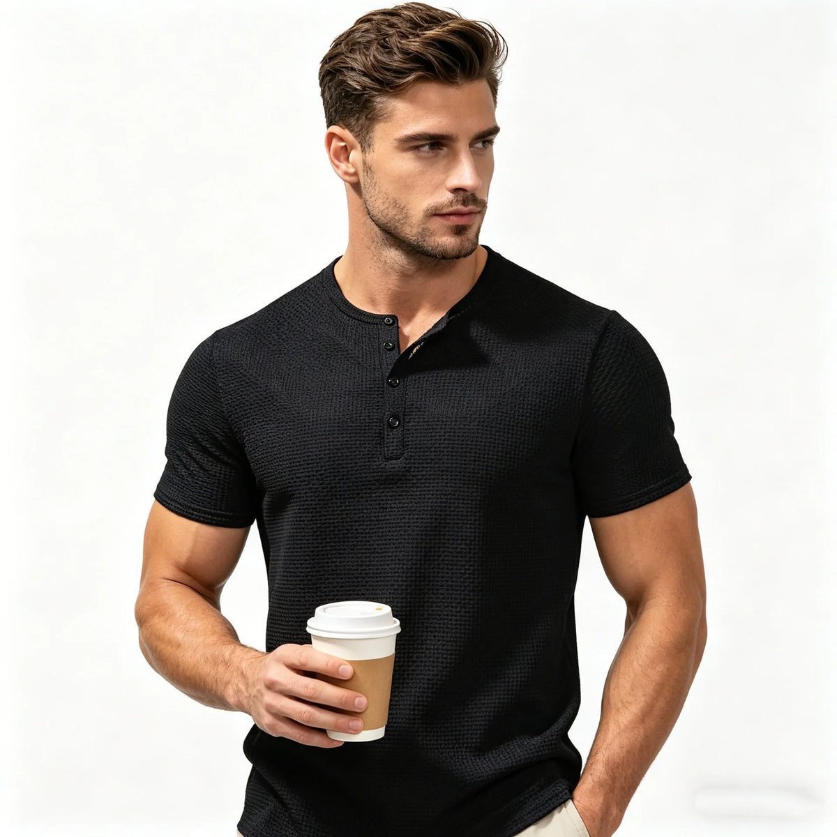 Men's Short Sleeve Polo Shirt – Breathable Quick-Dry Summer Top | Navy Blue, White, Black