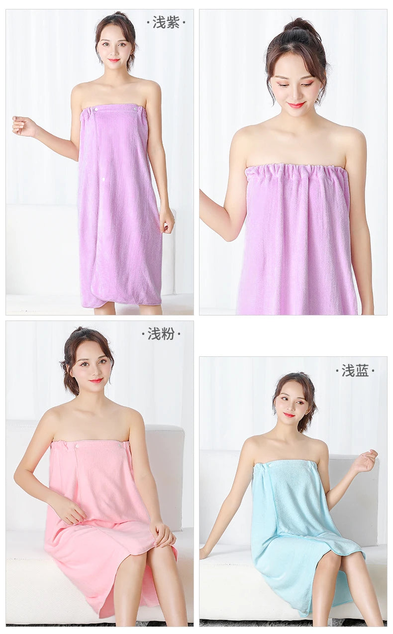 Women's Versatile Microfiber Bath Wrap - Premium Soft Handmade Towel for Spa, Salon, Sauna & Home