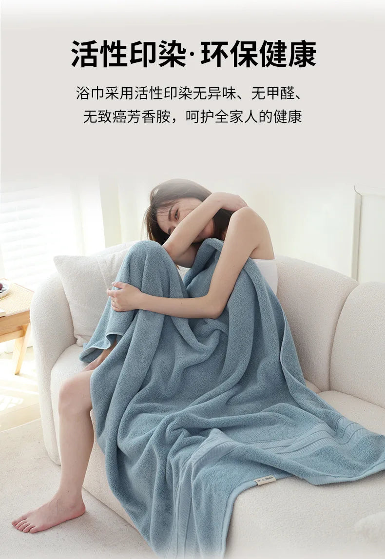 Premium Cotton Bath Towel Wrap - Oversized 90x180cm Multi-Purpose Spa Blanket