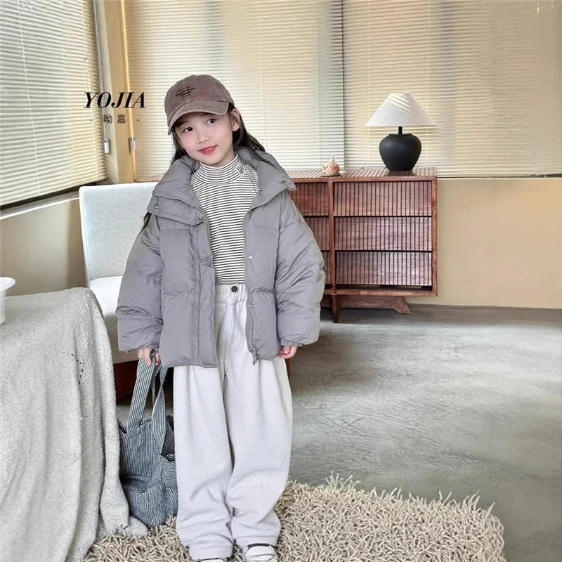 Unisex Kids Winter Puffer Jacket - Warm Cotton Down Coat for Boys & Girls (3-12 Years)