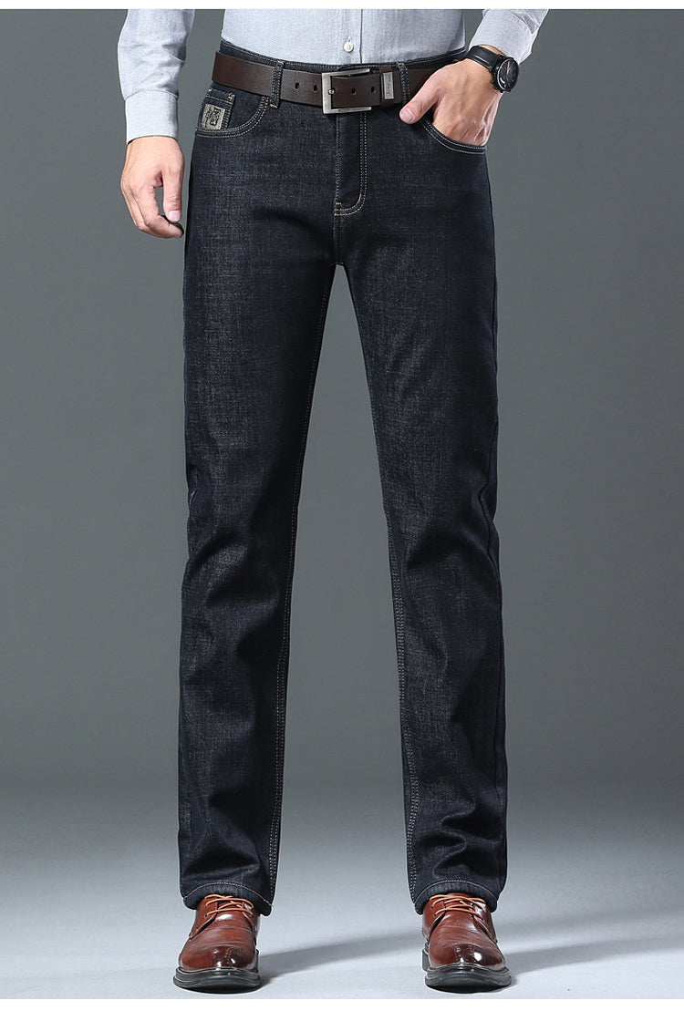 Men's Cozy Wool Velvet Jeans: Warm, Stylish & Versatile