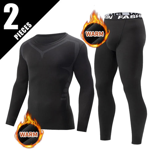 Men's Athletic Thermal Set - 2 Pc Stretch Winter Underwear