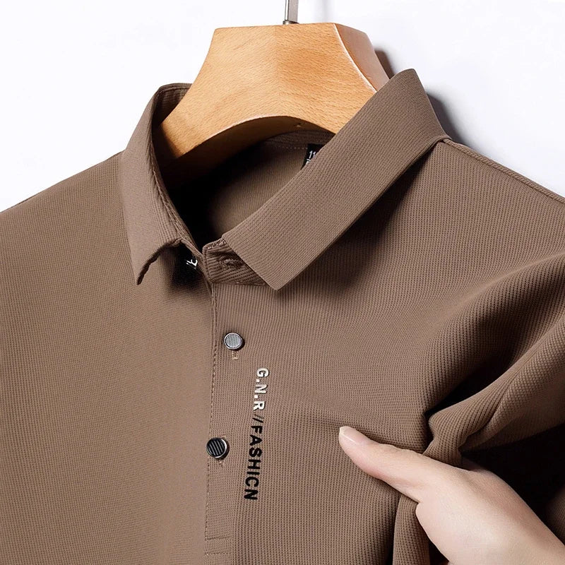 Men's Short Sleeve Polo Shirt – Anti-Wrinkle Casual Business Top, Sizes S–4XL