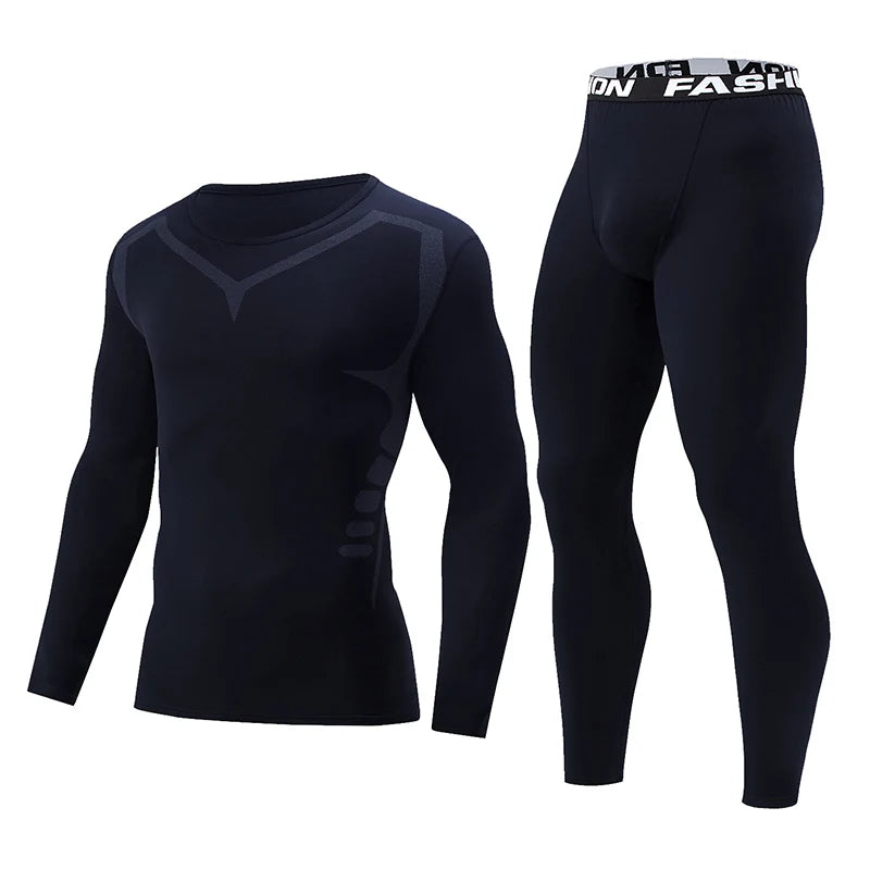 Men's Athletic Thermal Set - 2 Pc Stretch Winter Underwear