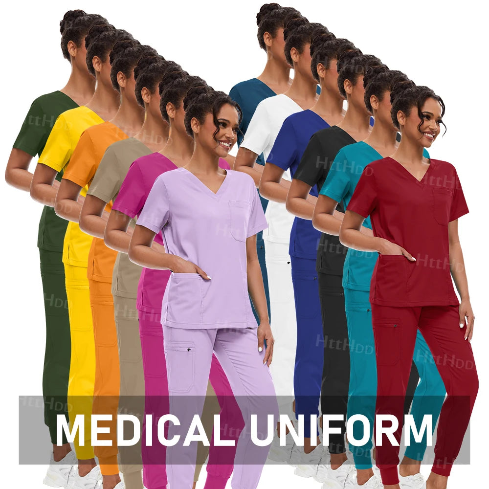 Scrub Sets Uniform Women Joggers Hospital Accessories Medical Surgical