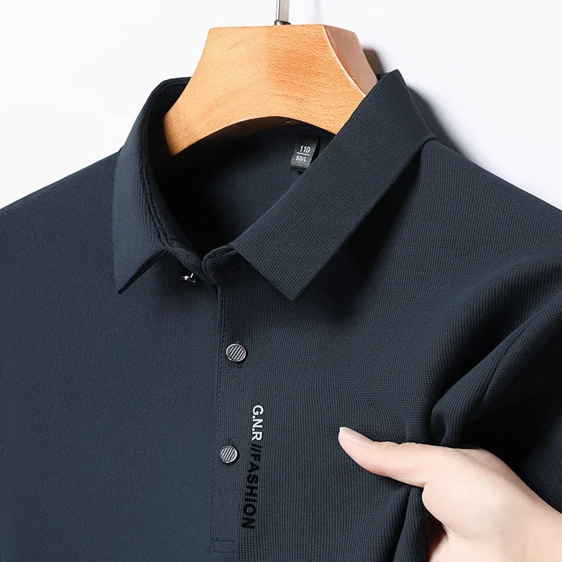 Men's Short Sleeve Polo Shirt – Anti-Wrinkle Casual Business Top, Sizes S–4XL