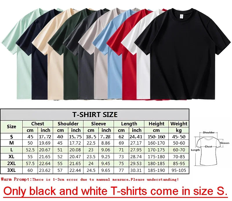 Unisex Y2K Custom Print T-Shirt | 100% Cotton Breathable O-Neck Tee | Casual Streetwear Short Sleeve Top – 10 Colors
