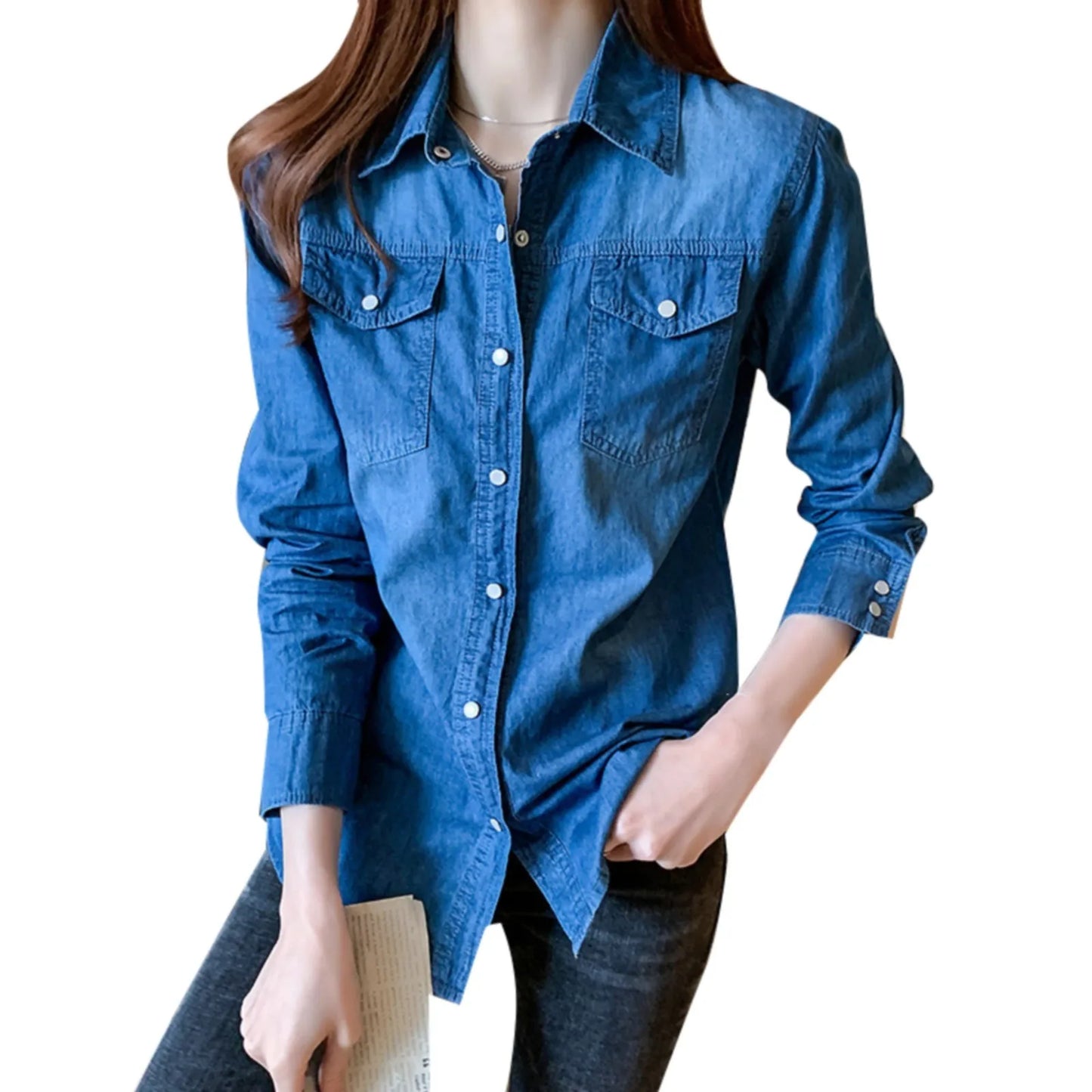Women's Casual Button-Down Blouse | Slim Fit Printed Shirt for Party & Everyday Wear.