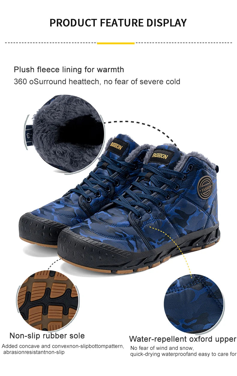 Men's LETCOMFIT High-Top Winter Snow Boots - Camouflage"