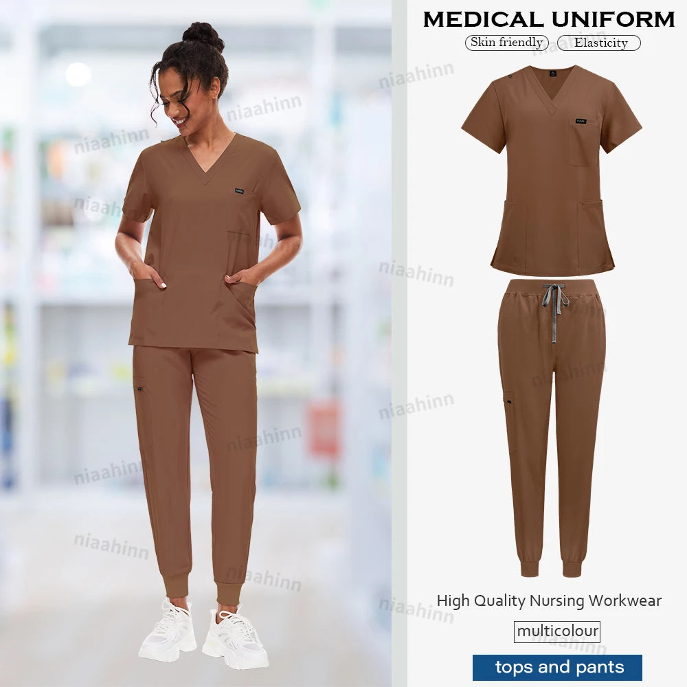 Unisex Classic V-Neck Jogger Scrub Set – Stylish & Stretchy