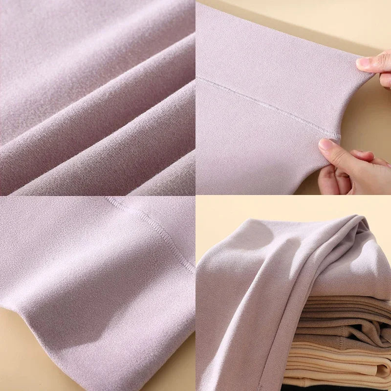 Women Thermal Underwear Winter Long Sleeve Bottoming Top Seamless