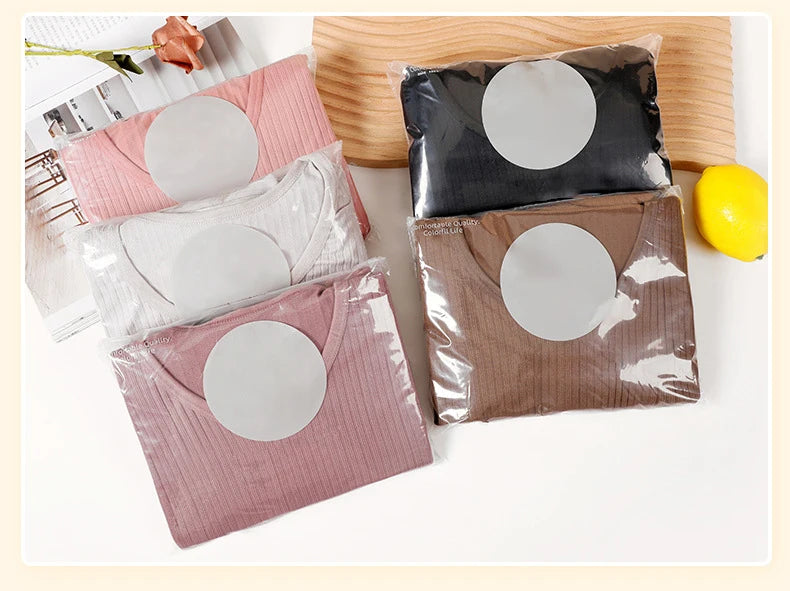 Women's Cozy Chic: Sexy Thermal Long Johns Set Featuring Shaping & Middle Collar