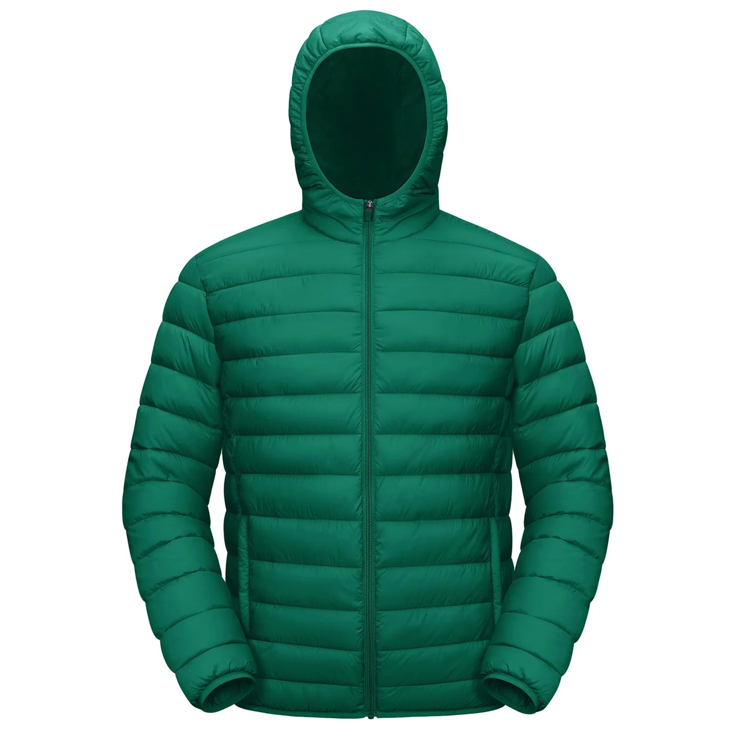 Men's TACVASEN Lightweight Water-Repellent Puffer Jacket - Cozy Insulated Hooded Windbreaker for Ultimate Comfort"