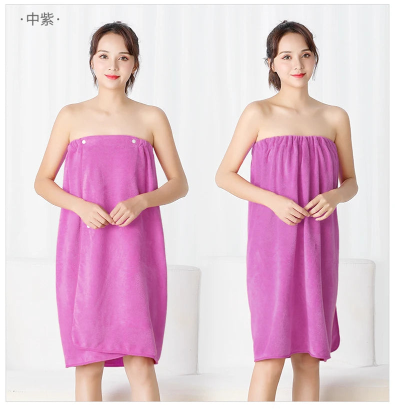 Women's Versatile Microfiber Bath Wrap - Premium Soft Handmade Towel for Spa, Salon, Sauna & Home