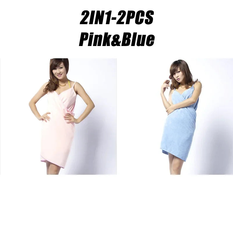 Women's Premium Versatile Microfiber Bath Wrap - Wearable Towel for Spa, Beach, Sauna & Home