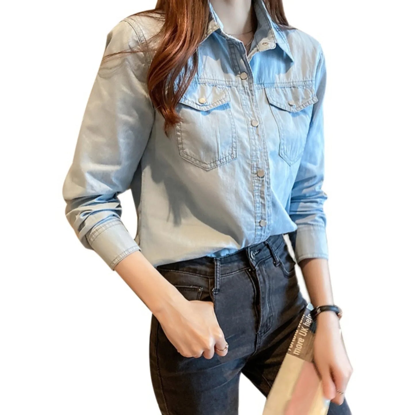 Women's Casual Button-Down Blouse | Slim Fit Printed Shirt for Party & Everyday Wear.