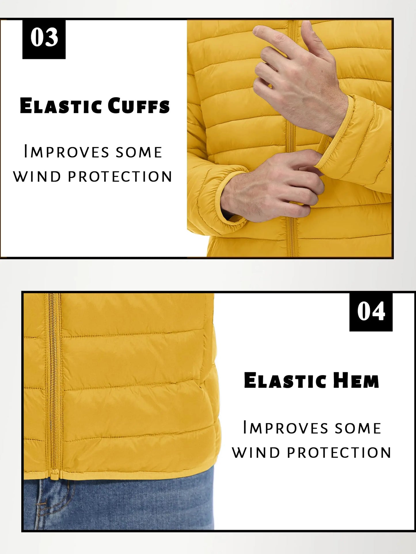 Men's TACVASEN Lightweight Water-Repellent Puffer Jacket - Cozy Insulated Hooded Windbreaker for Ultimate Comfort"