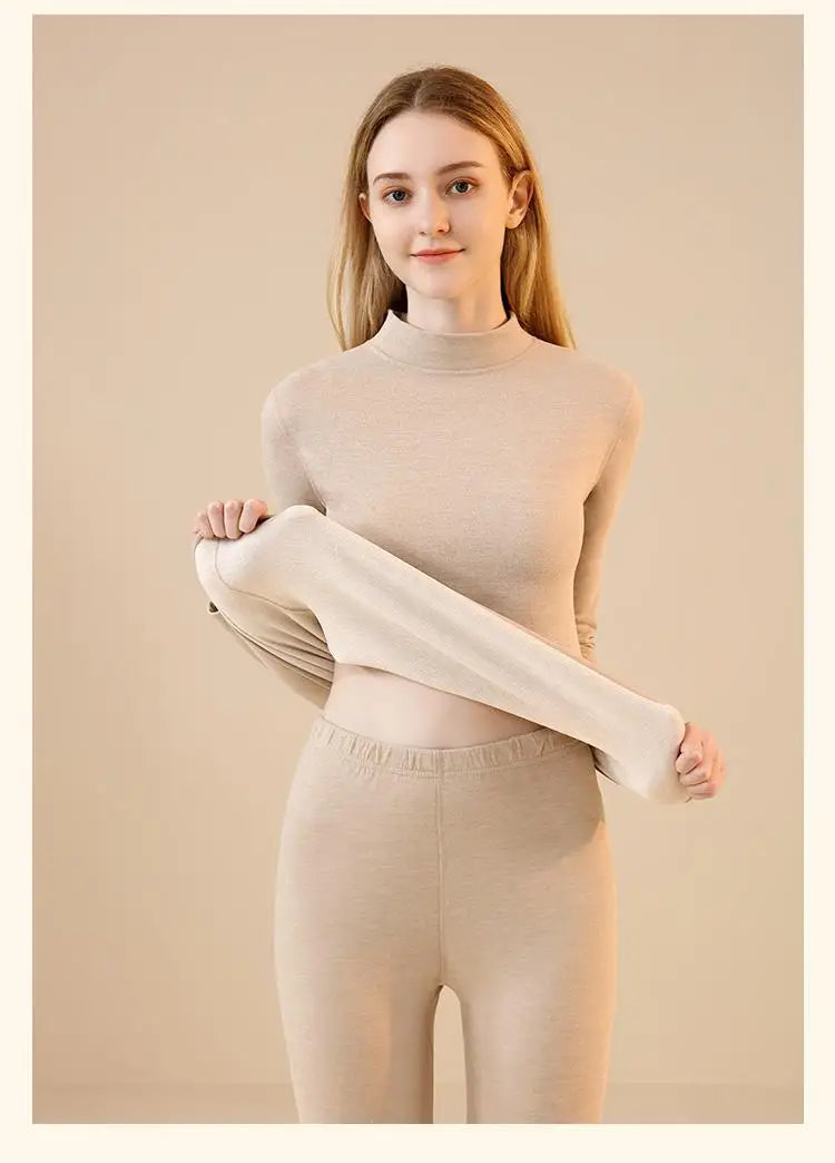 Unisex Premium Thermal Underwear Set - Cashmere Silk Winter Base Layer for Men & Women