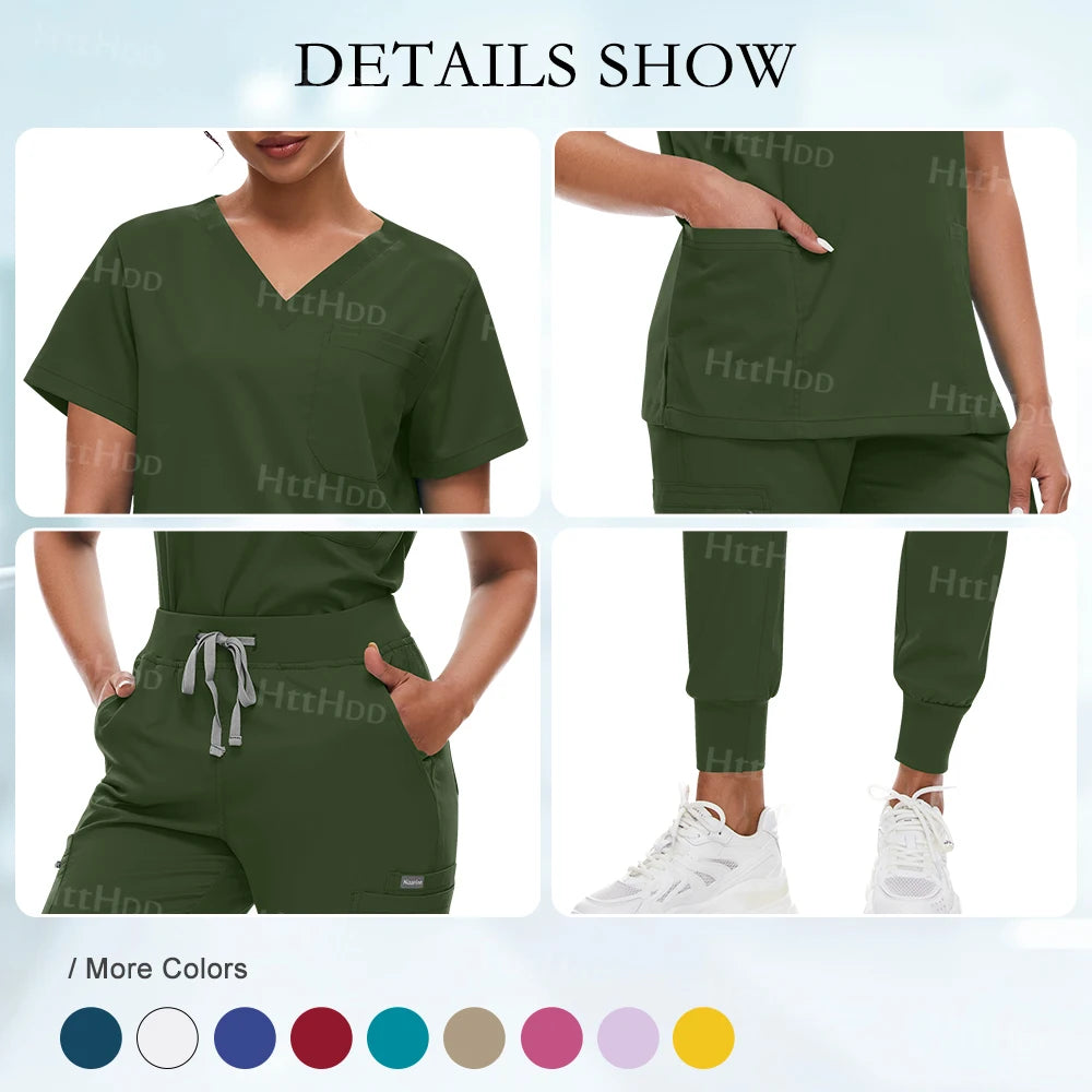 Scrub Sets Uniform Women Joggers Hospital Accessories Medical Surgical