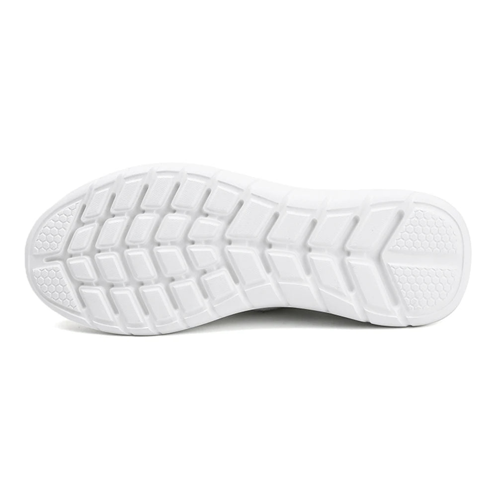 Men's WQT Flyknit Elastic Slip-On Sneakers – Lightweight Breathable Mesh Running Style Shoes with EVA Sole
