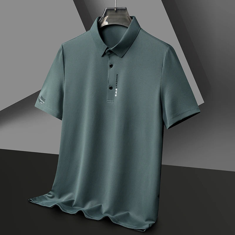 Men's Short Sleeve Polo Shirt – Anti-Wrinkle Casual Business Top, Sizes S–4XL