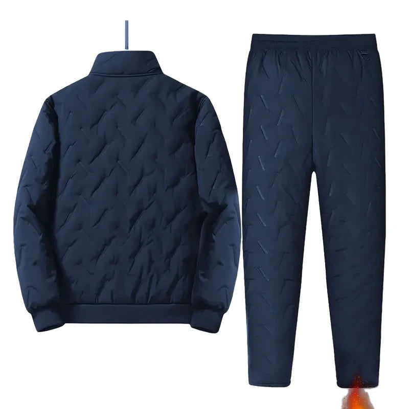 Men's Winter Tracksuit Set - Insulated Jacket & Pants | Warm Athletic Suit