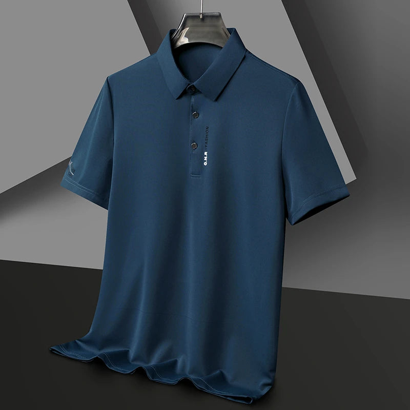Men's Short Sleeve Polo Shirt – Anti-Wrinkle Casual Business Top, Sizes S–4XL