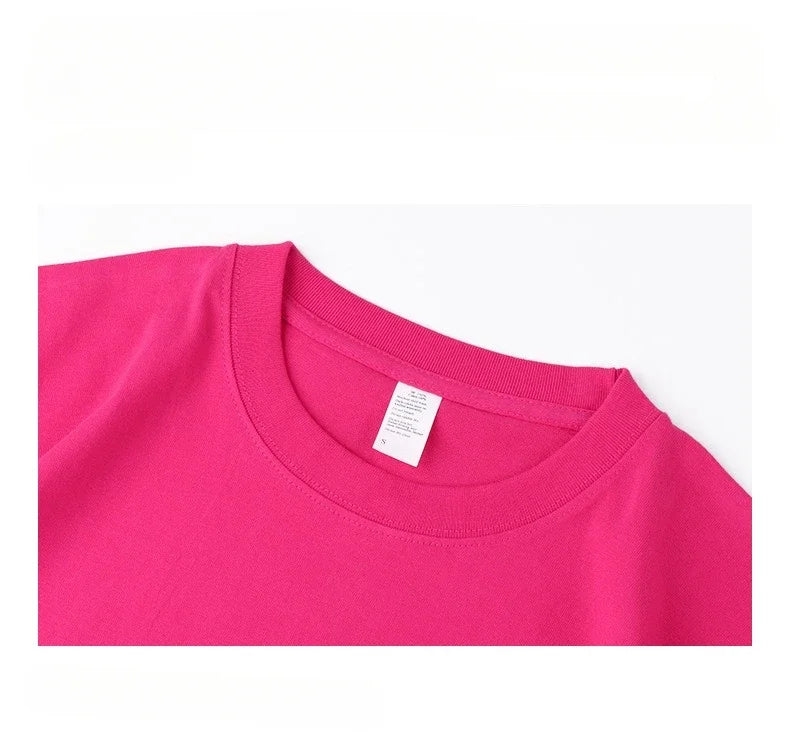 Men's 250g Combed Cotton T-Shirt | Heavyweight Solid Color O-Neck Short Sleeve Tee | Loose Casual Fit | XS–2XL