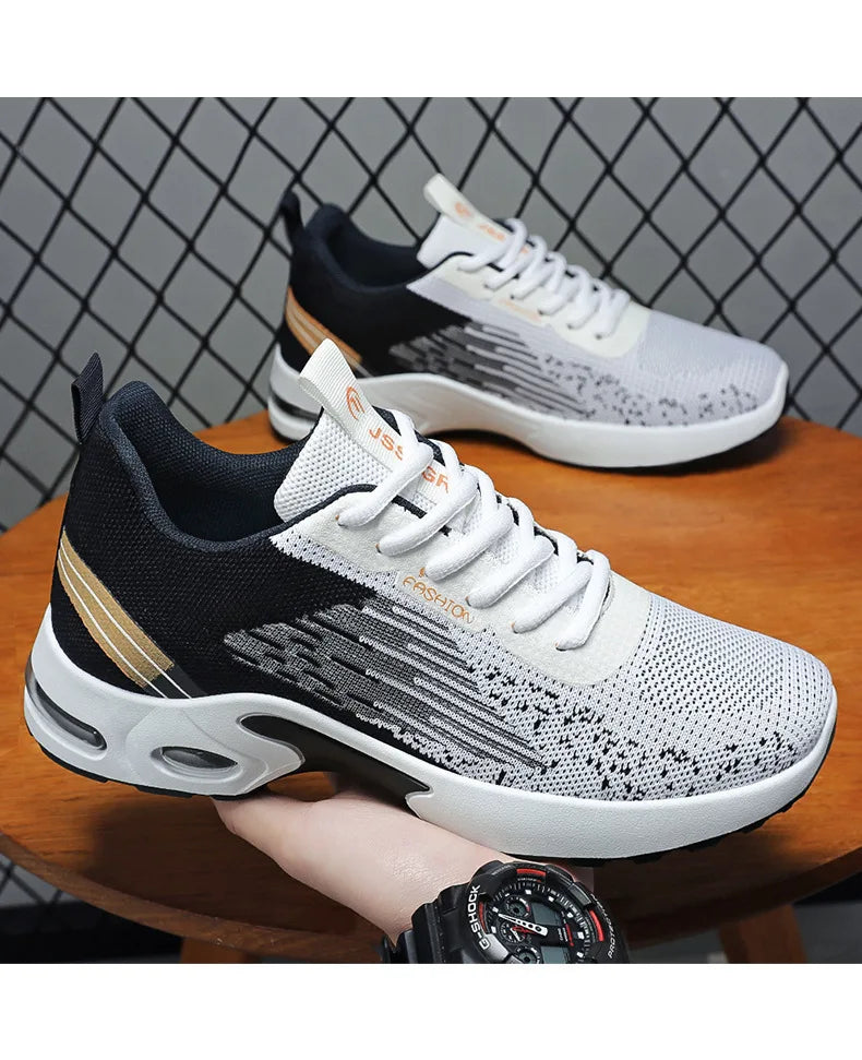 Men's MDNG  Air Mesh Running Sneakers — Breathable Lace-Up Sports Shoes | Lightweight Anti-Odor Casual Trainers for Spring & Autumn