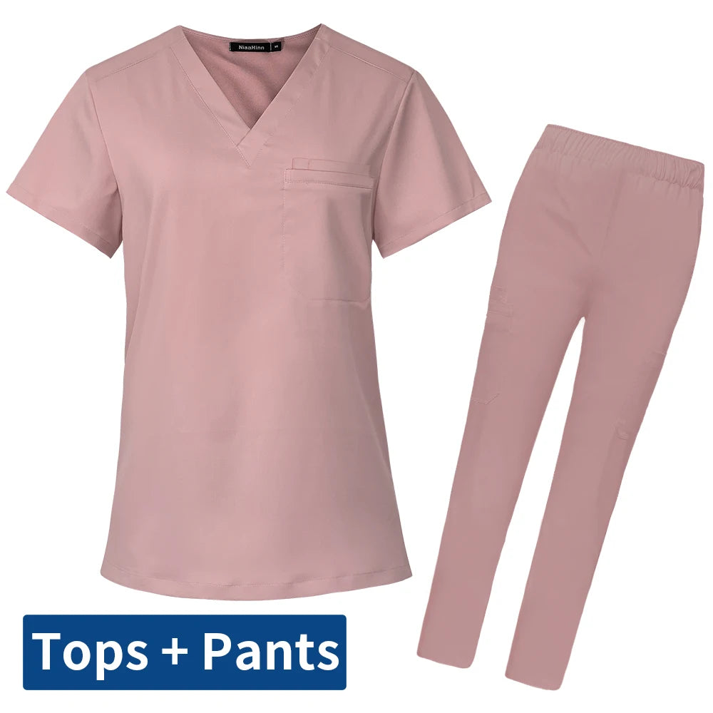 Men's V-Neck Scrubs Set - Stylish Medical Uniforms for Doctors & Nurses | Comfortable & Durable Lab Overalls