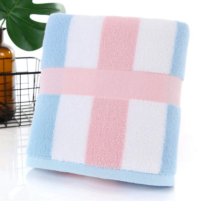 Premium Striped Microfiber Bath Towel - Ultra Absorbent, Quick-Dry & Eco-Friendly