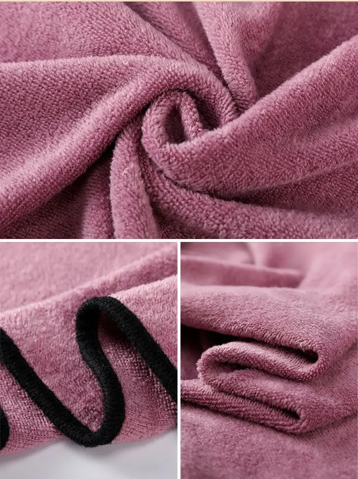 Premium Spa Towel Wrap Robe - Soft & Absorbent Cotton/Polyester, Quick-Dry & Wearable