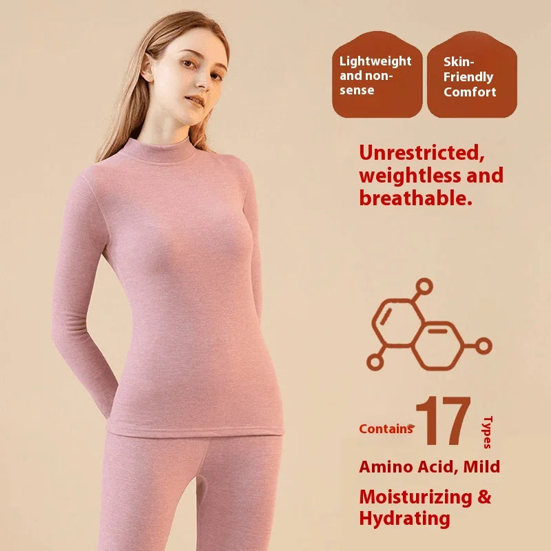 Unisex Premium Thermal Underwear Set - Cashmere Silk Winter Base Layer for Men & Women