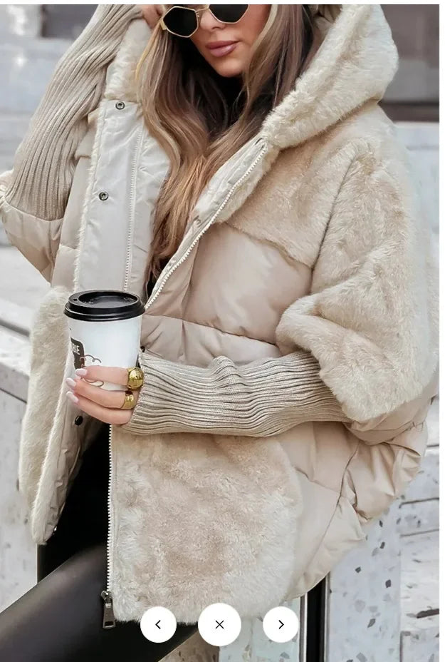 Women's 2024 Loose Hooded Down Jacket-Cozy & Stylish Winter Essential