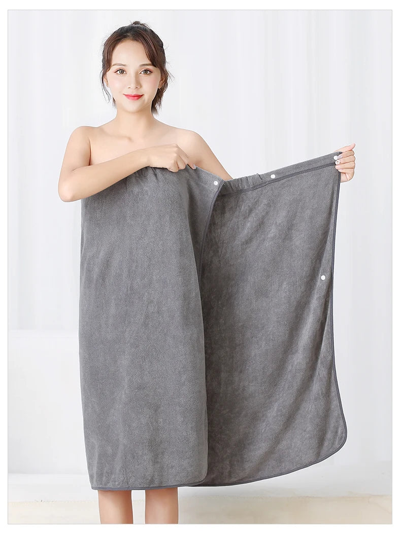 Women's Versatile Microfiber Bath Wrap - Premium Soft Handmade Towel for Spa, Salon, Sauna & Home