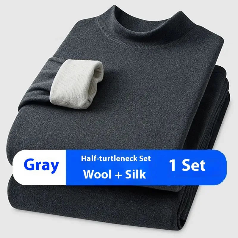 Unisex Premium Thermal Underwear Set - Cashmere Silk Winter Base Layer for Men & Women