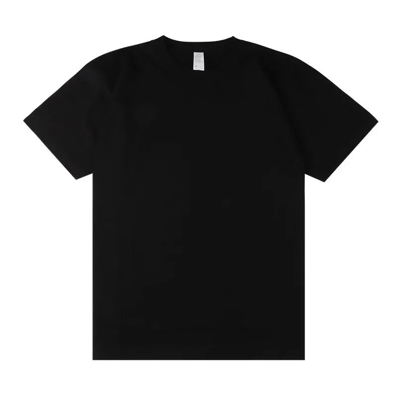 Men's 250g Combed Cotton T-Shirt | Heavyweight Solid Color O-Neck Short Sleeve Tee | Loose Casual Fit | XS–2XL