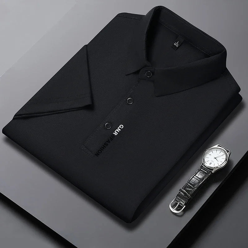 Men's Short Sleeve Polo Shirt – Anti-Wrinkle Casual Business Top, Sizes S–4XL