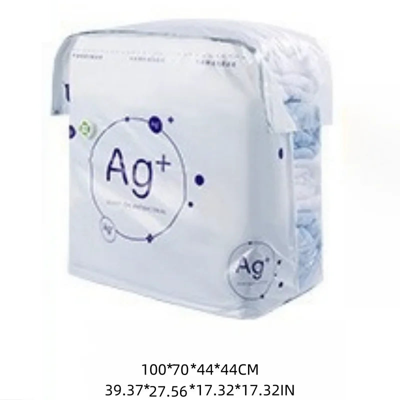 TAILI Antibacterial Vacuum Storage Bags – No-Pump Compression Bags with Ag+ Silver Ion for Clothes & Blankets | Travel & Home Organizer
