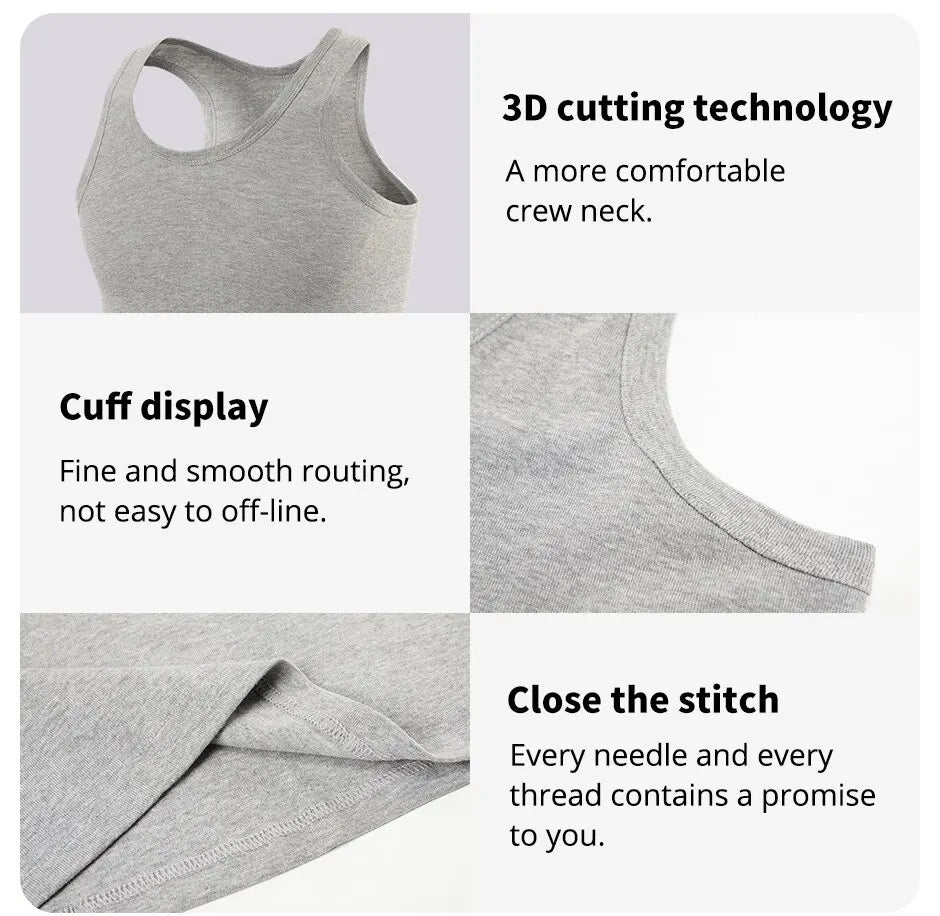 Men's Cotton Sleeveless Tank Top | Skinny Fit Gym Fitness Vest – 1, 3 or 5 Pack Bundle | Casual Sport Training Undershirt