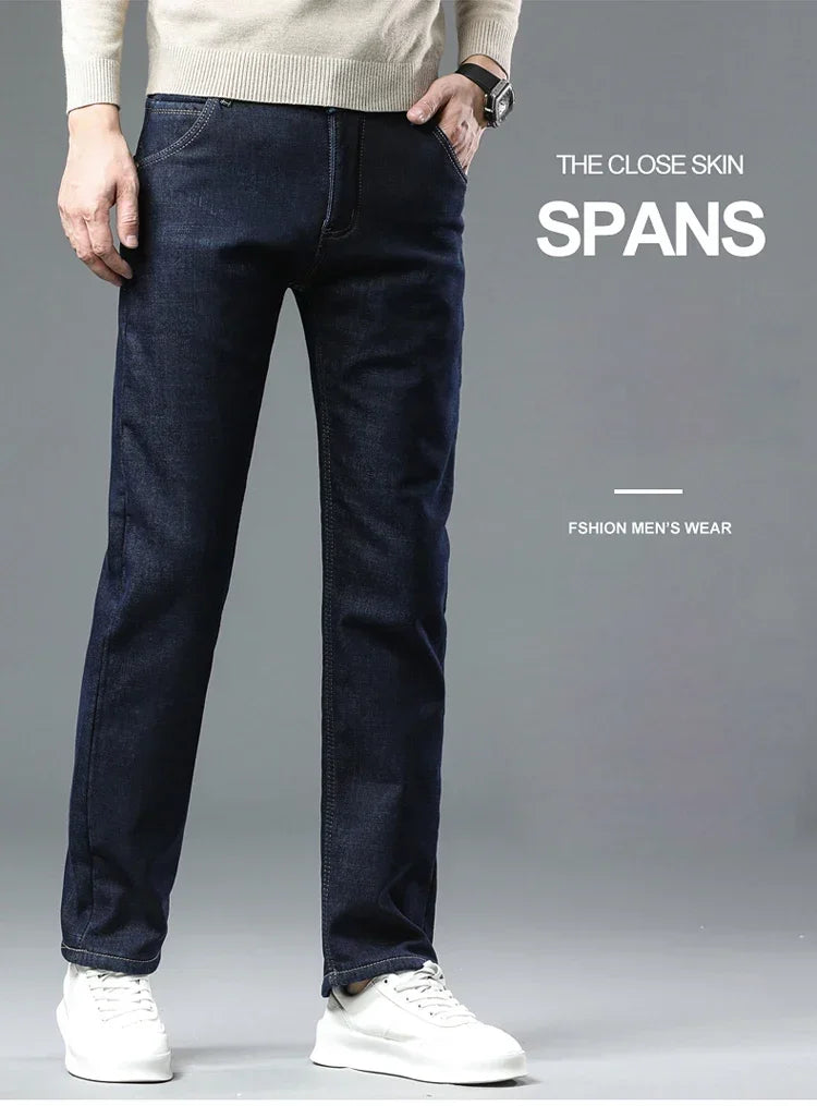 Men's 2023 Winter Fleece Jeans: Warm, Stylish & Versatile.